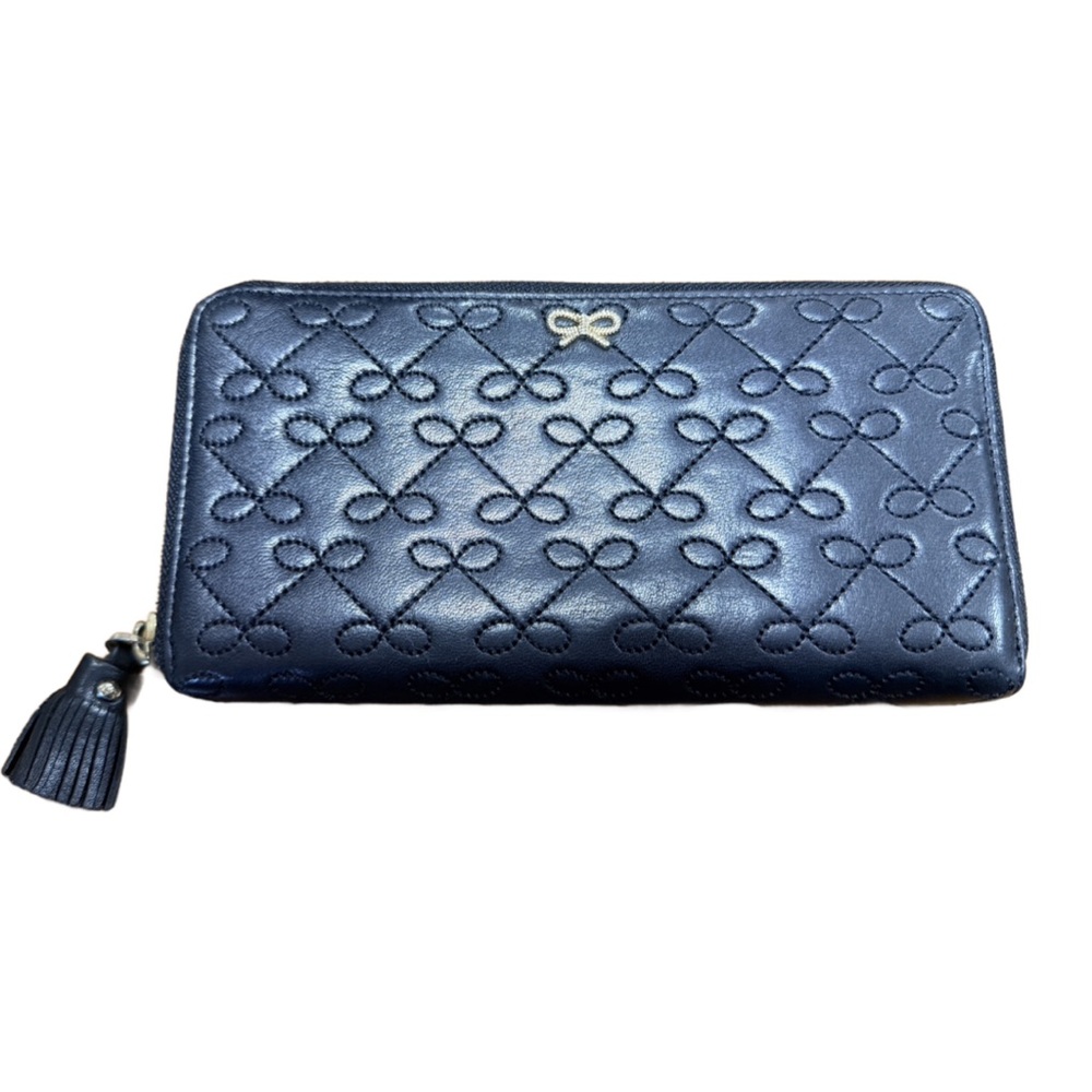Anya Hindmarch Quilted Black Leather Wallet